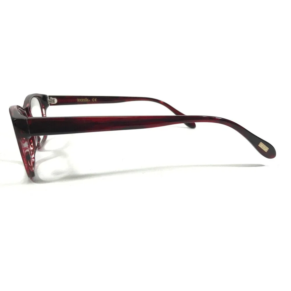 Iconik Eyeglasses Frames Annie C01 Red Horn Square Full Rim 53-17-140